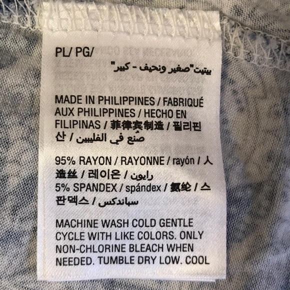 Style & Co. wrap style hem blue and white top - Picture 6 of 6